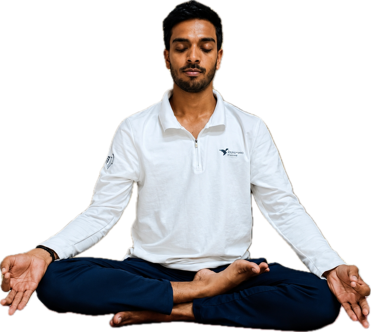 Yogi seated in dhyana meditation